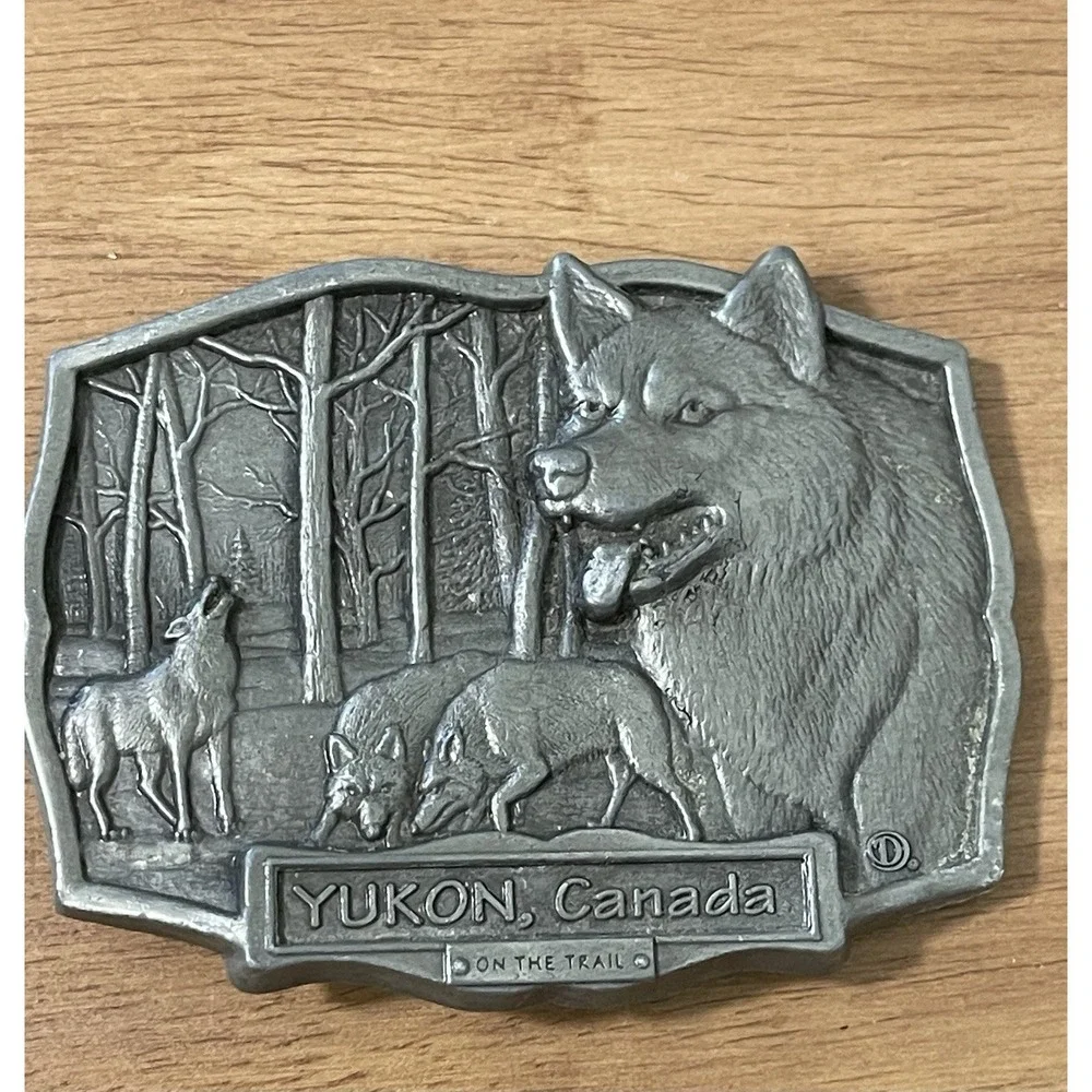 VTG Century  Wolf‎ Scenery Belt Buckle Yucon Canada Stephen Duchene Quote